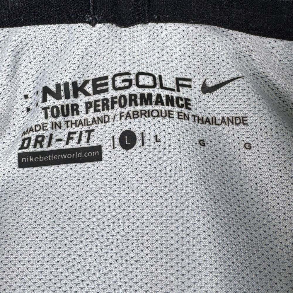 Nike Golf Tour Performance Dri-FIT Polo Shirt Mens Large Gray Black Neon - Picture 2 of 10